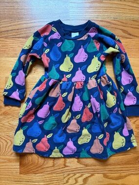 Hanna Andersson multicolored pear print dress size 5 / 110cm